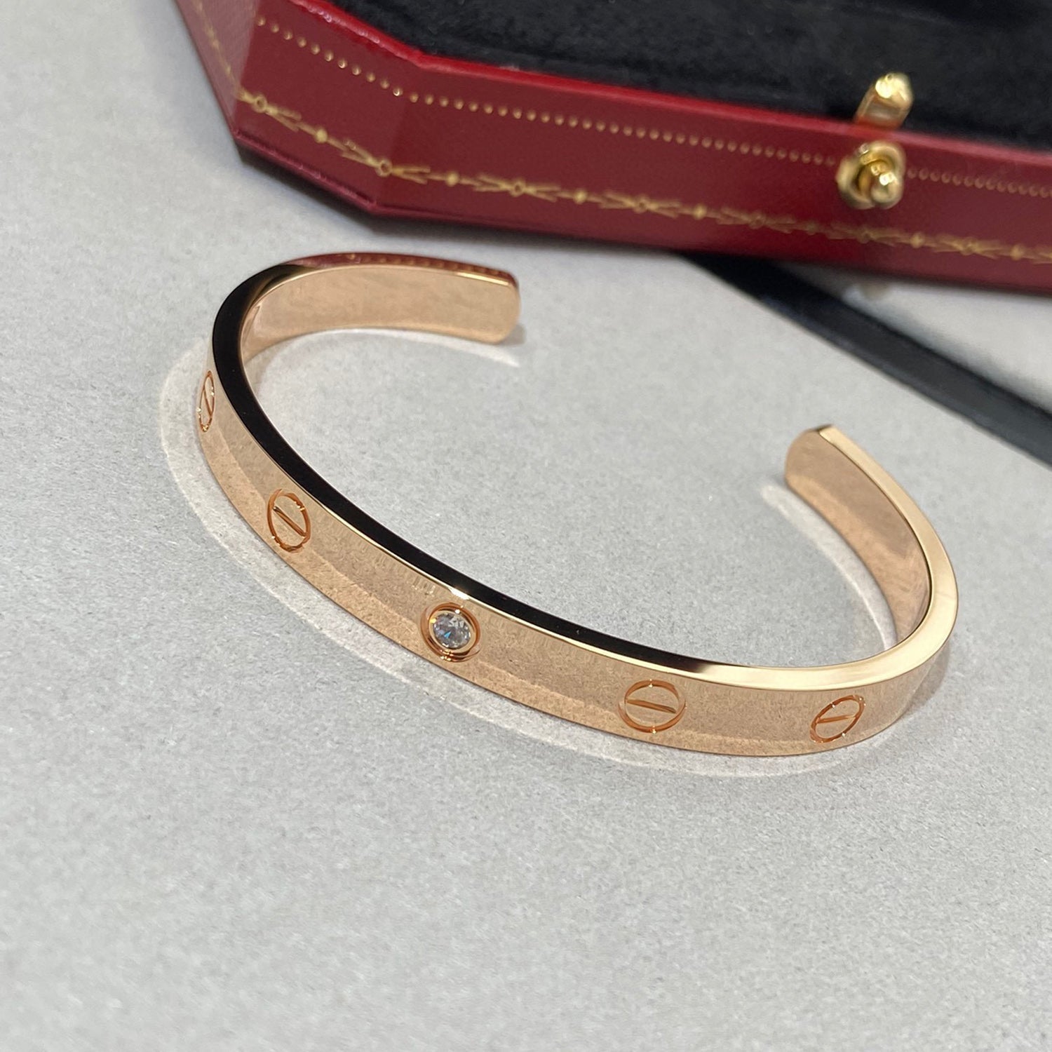 Bracelet Love Diamond Open Cuff